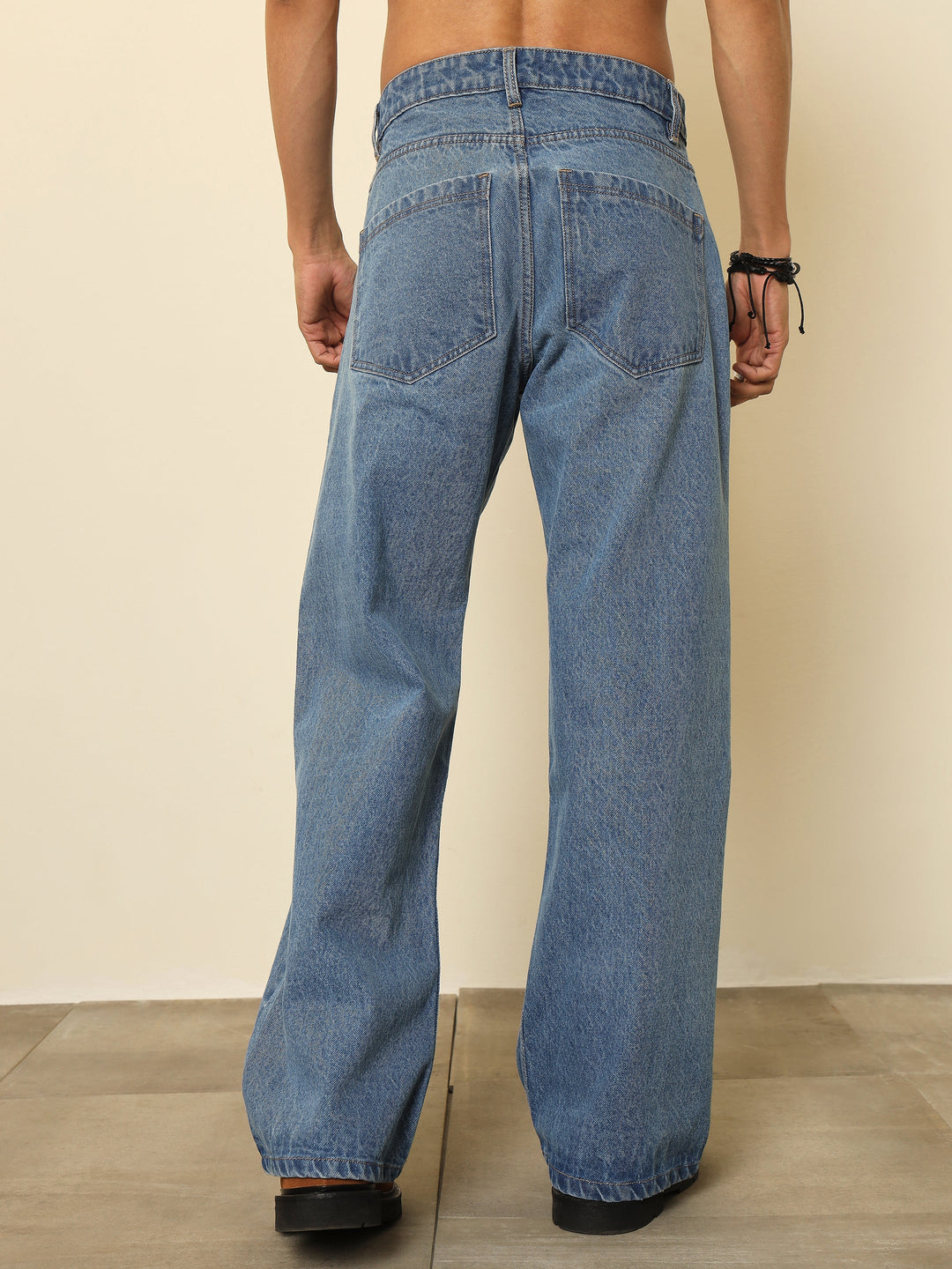 Men Ice Blue Relax Fit Jeans