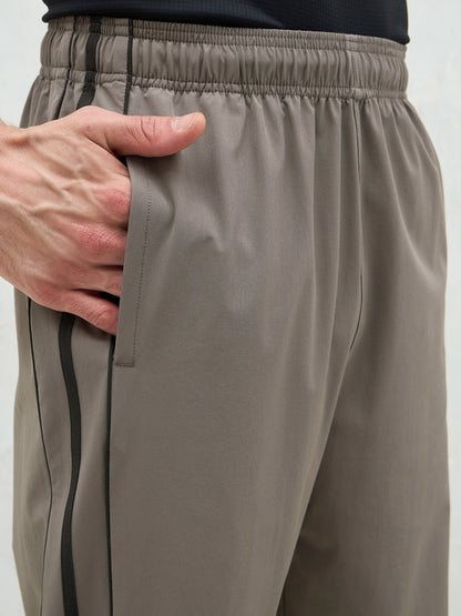 Unisex Dark Grey Bottom Color Block Baggy Parachute Pants