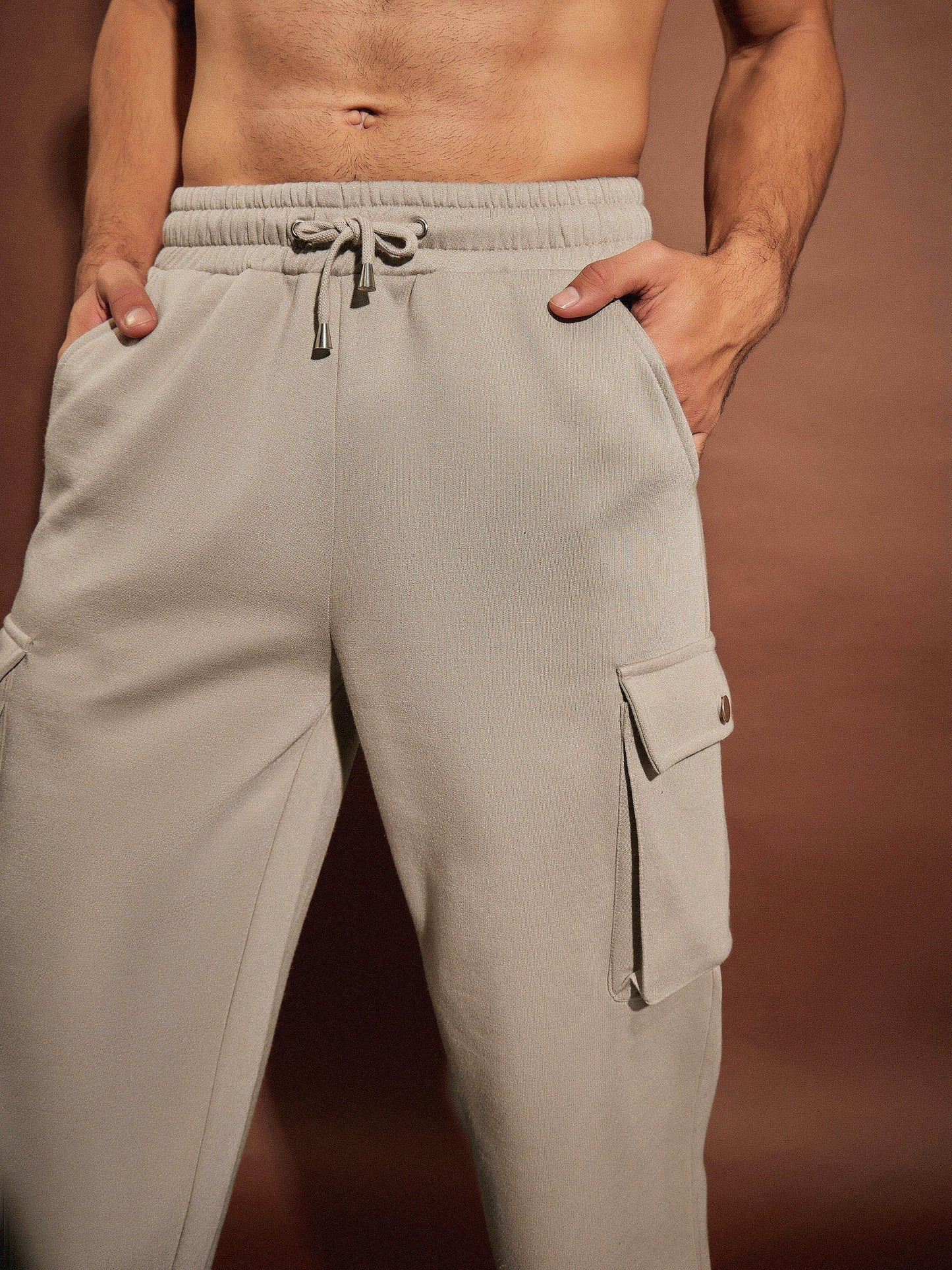 Men Taupe New Day Oversized Hoodie Sweatshirt With Joggers