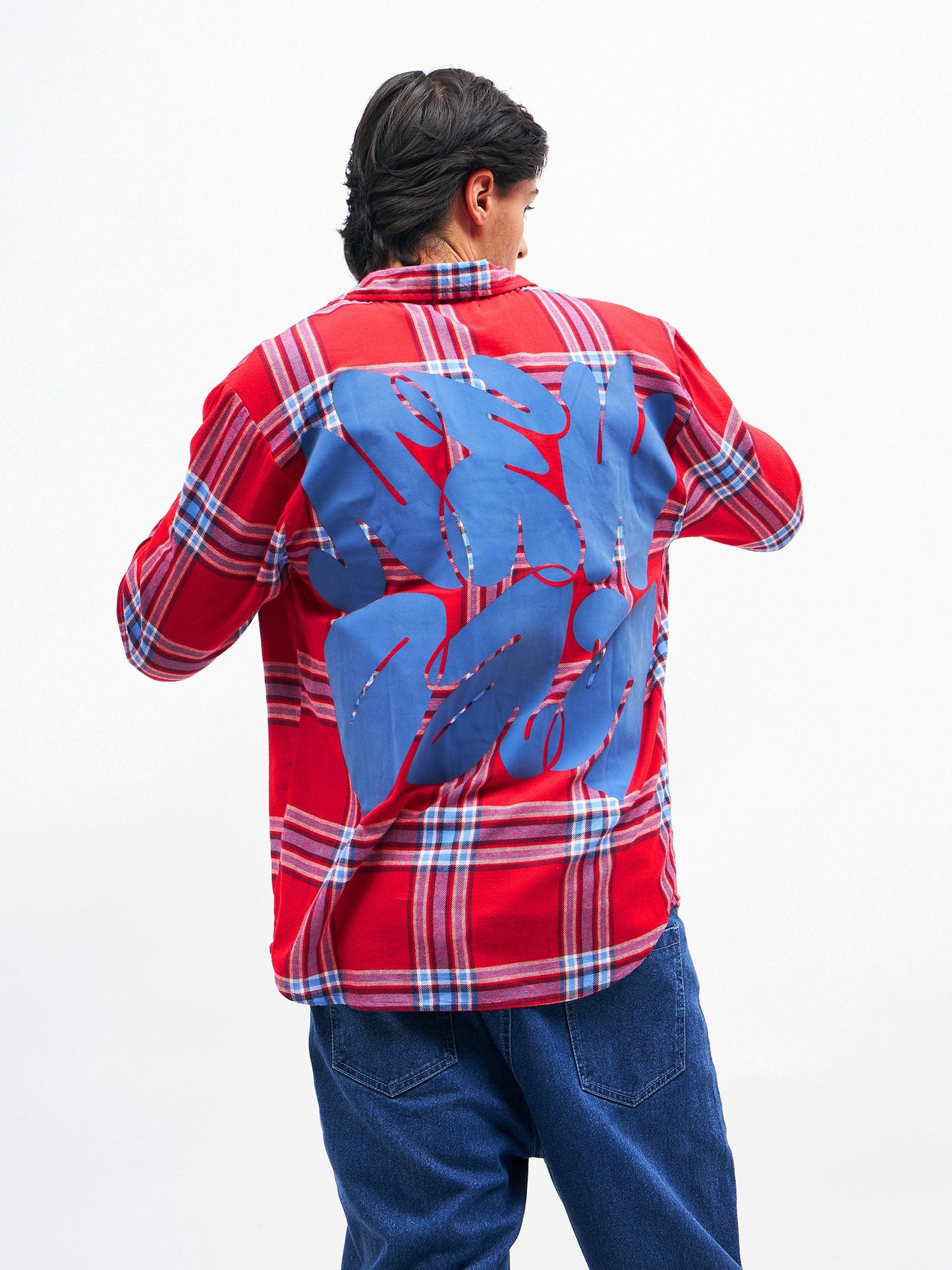 Unisex Red Check NEW DAY Oversized Shirt