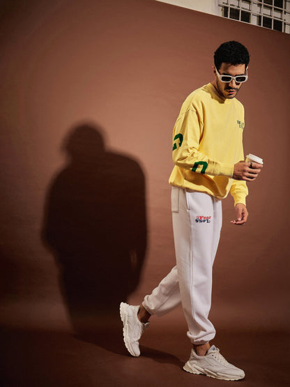 Men Yellow CHICAGO Oversized Sweatshirt