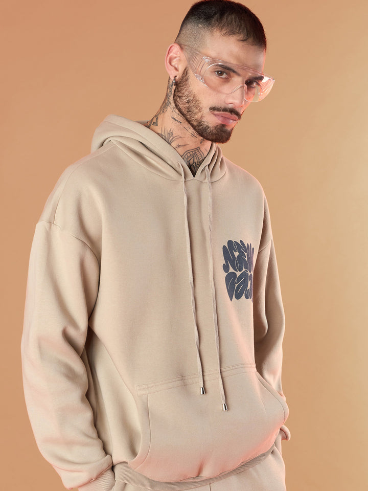 Men Taupe New Day Oversized Hoodie With Joggers