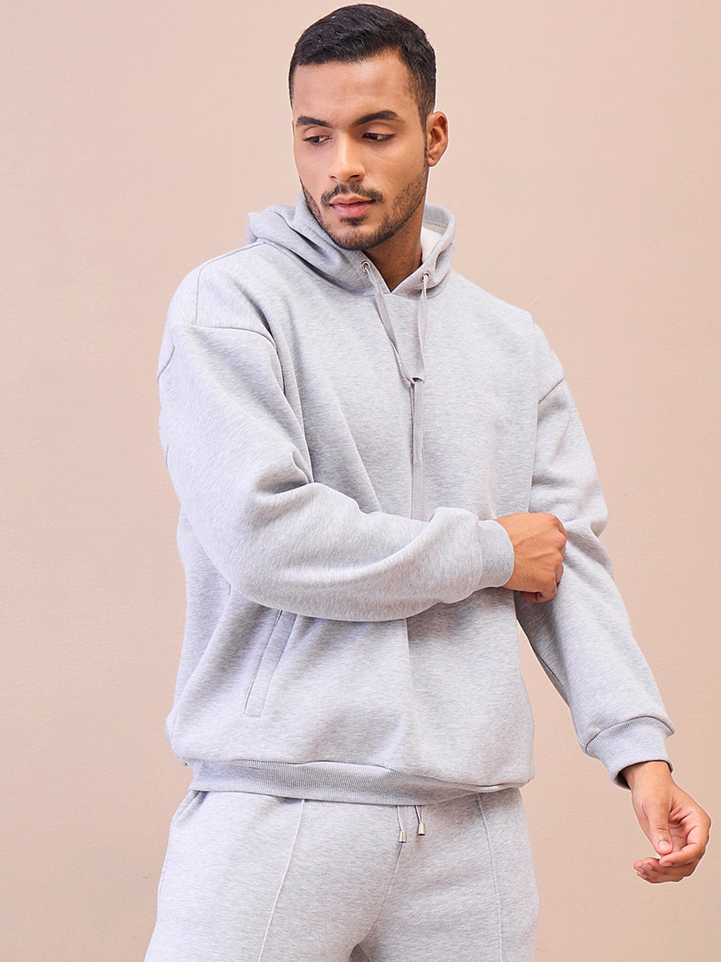 Men Grey Oversize Hoodie