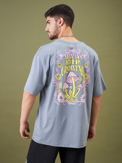 Unisex Grey ALWAYS KEEP GROWING Oversize T-Shirt