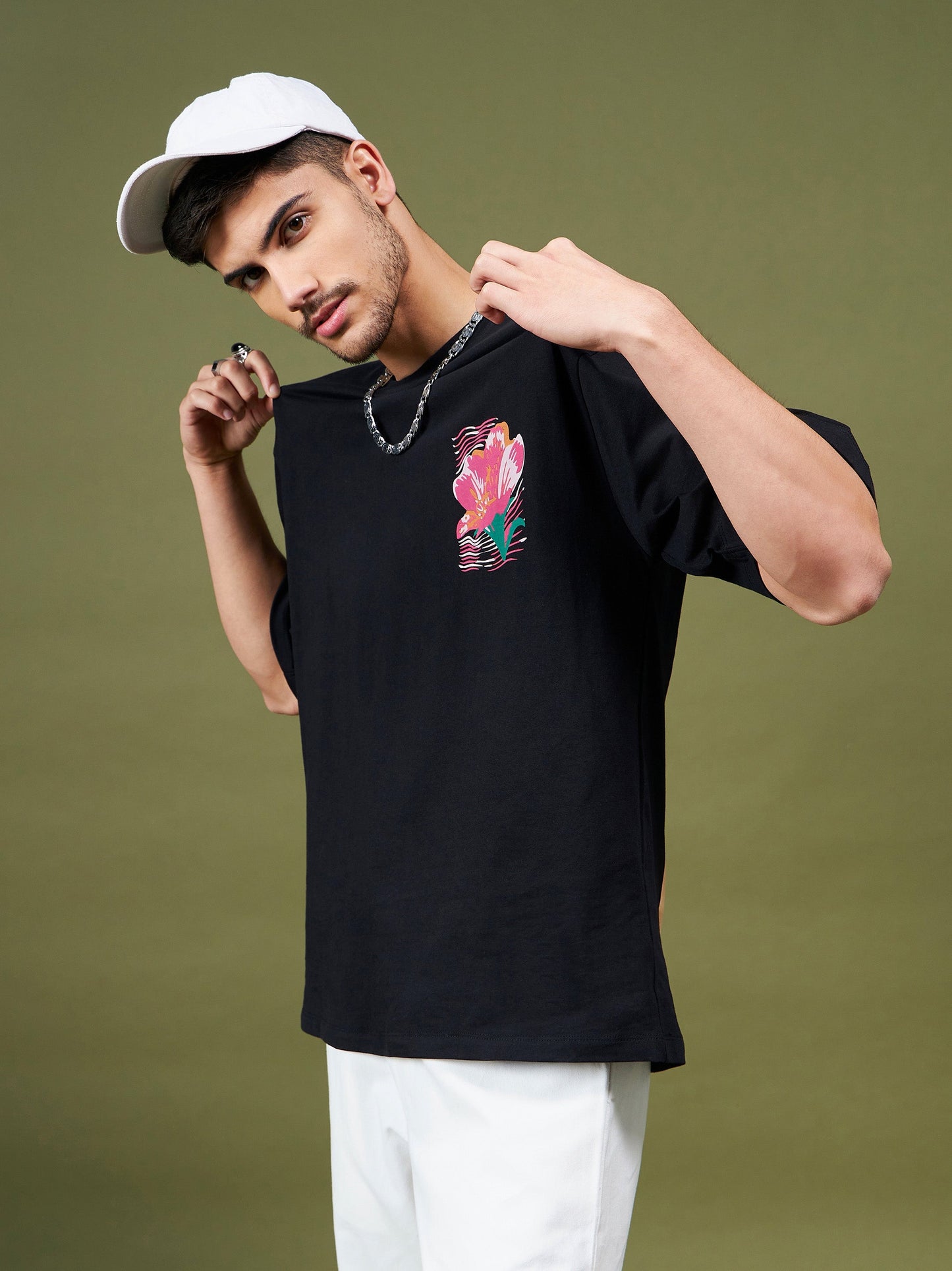 Unisex Black Summer Oversized T-Shirt