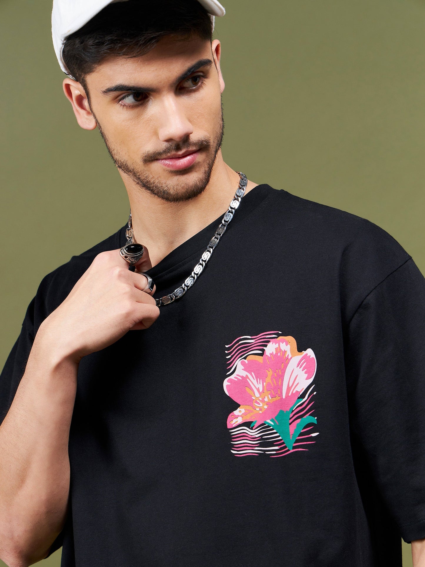 Unisex Black Summer Oversized T-Shirt