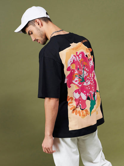 Unisex Black Summer Oversized T-Shirt
