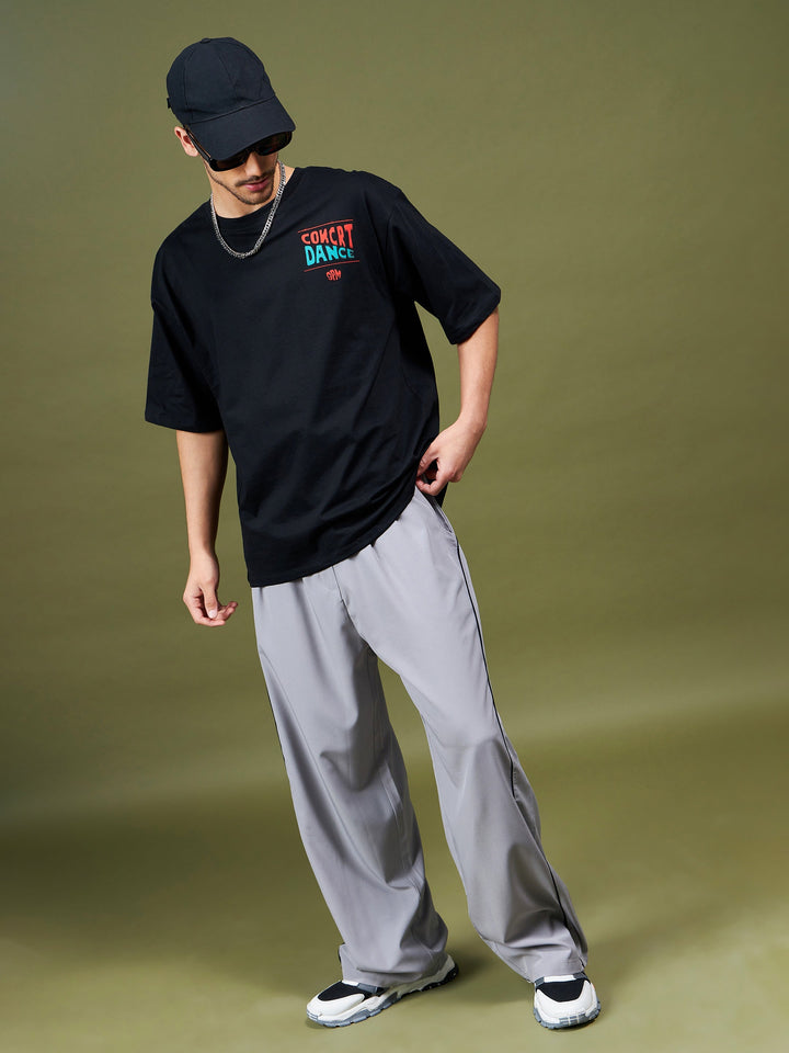 Unisex Black AVANT-GARDE Oversized T-Shirt