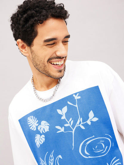 Unisex White OCEAN Oversized T-Shirt