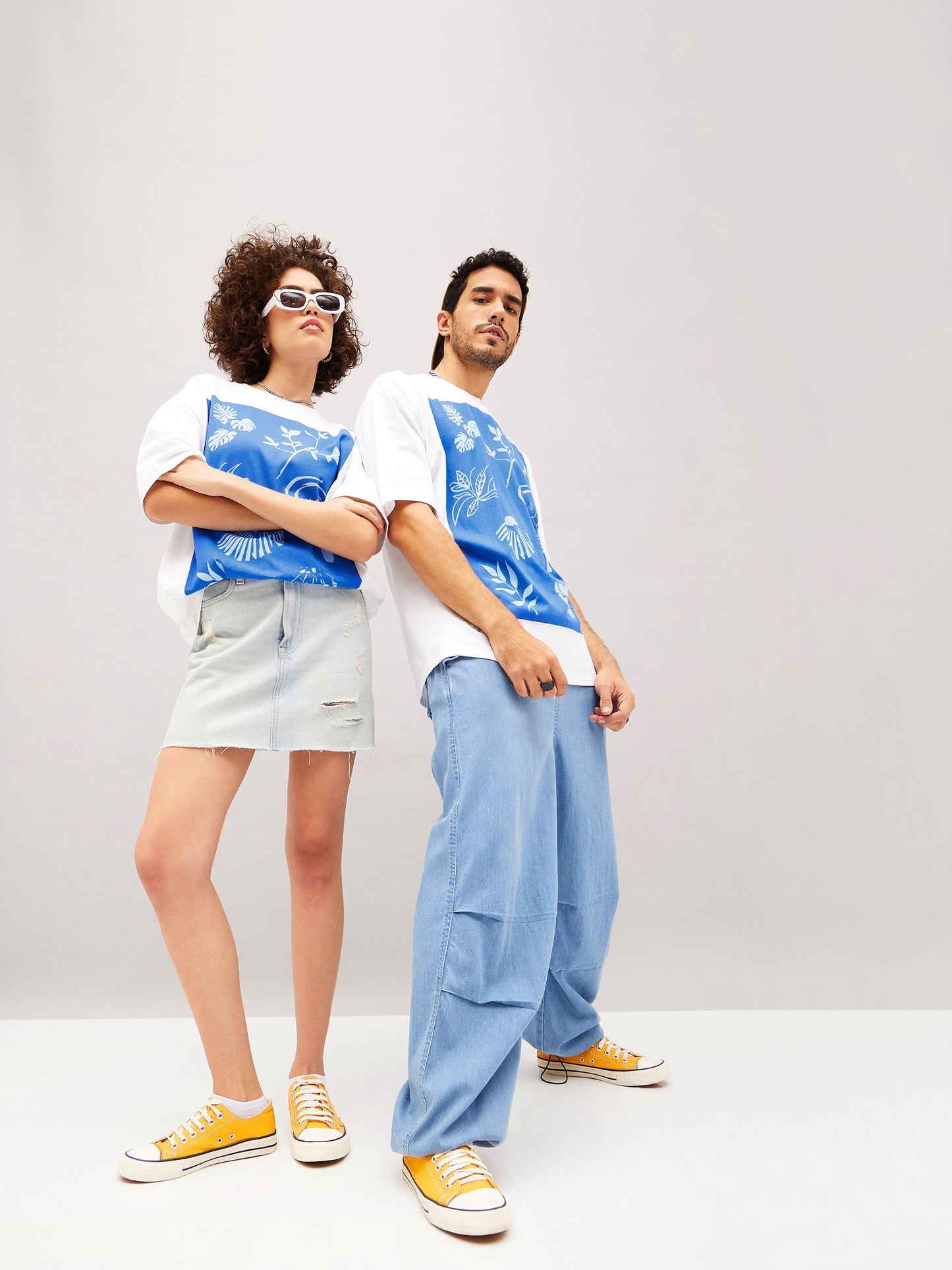 Unisex White OCEAN Oversized T-Shirt