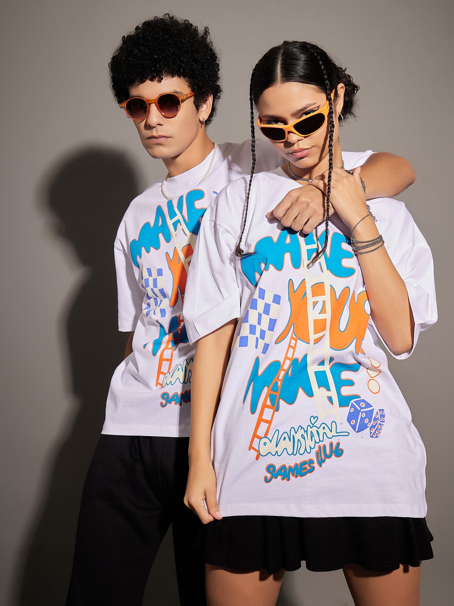 Unisex White MAKE YOUR Oversized T-Shirt