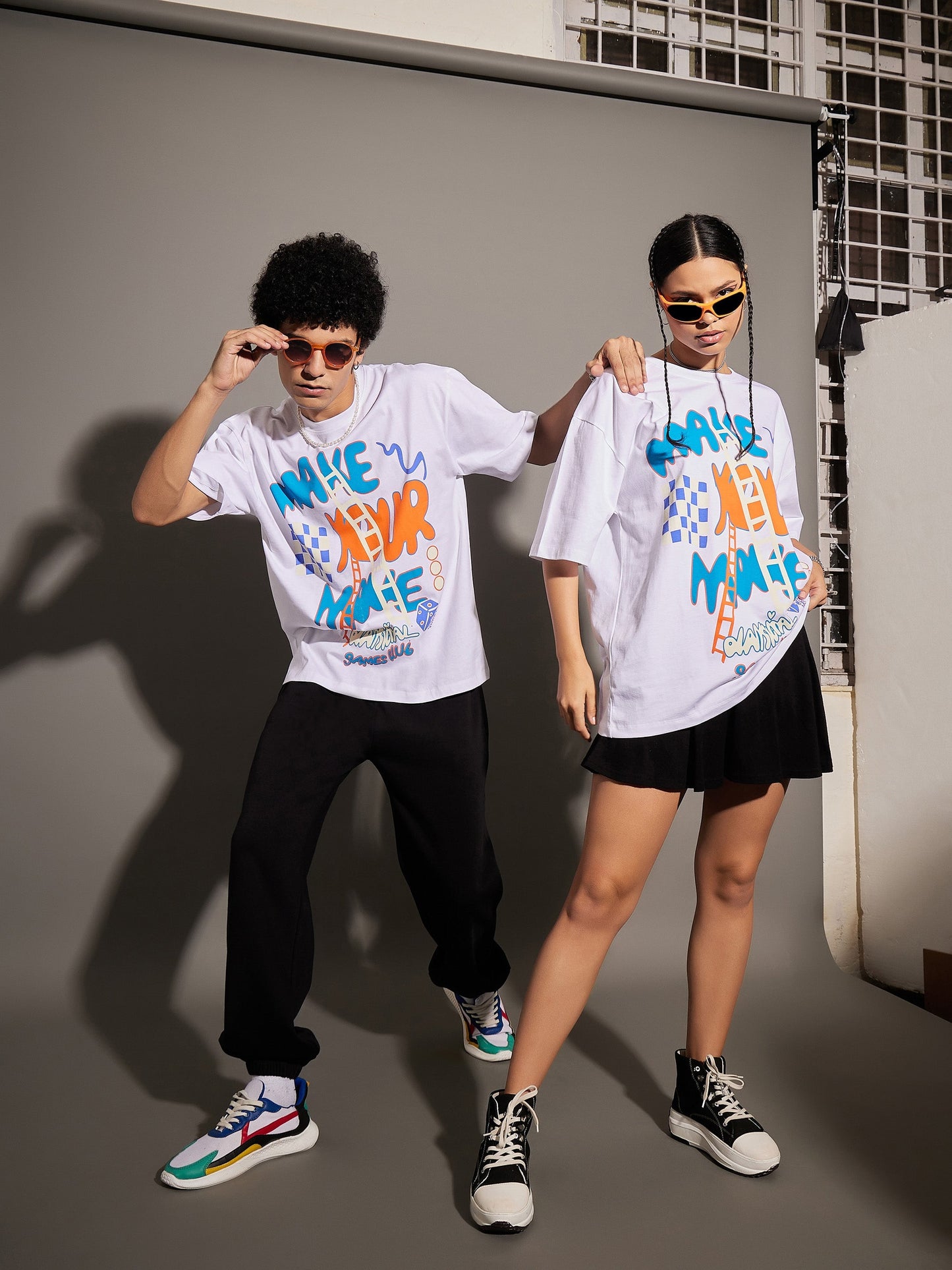 Unisex White MAKE YOUR Oversized T-Shirt