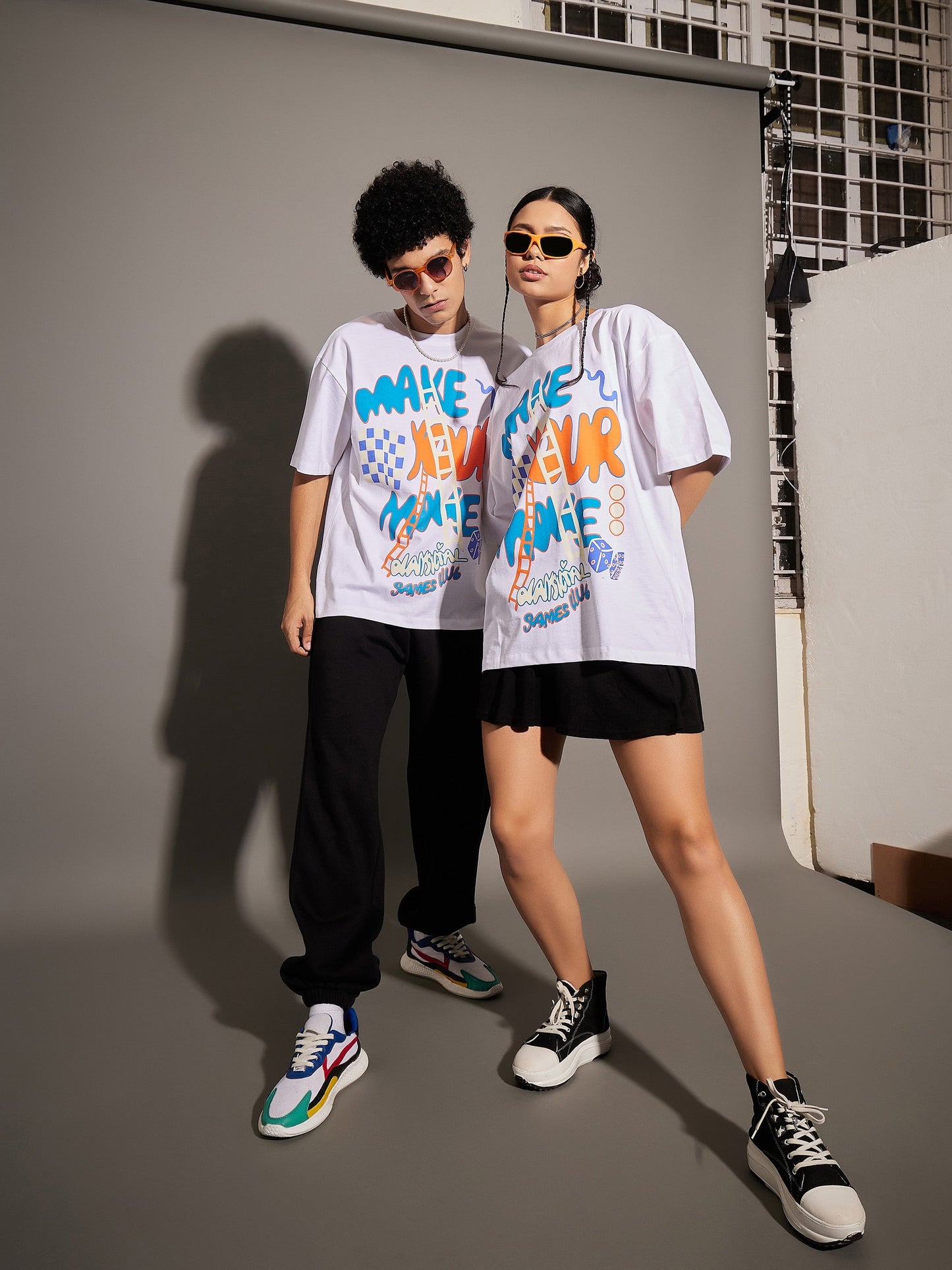 Unisex White MAKE YOUR Oversized T-Shirt