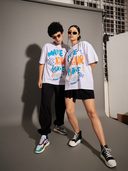 Unisex White MAKE YOUR Oversized T-Shirt