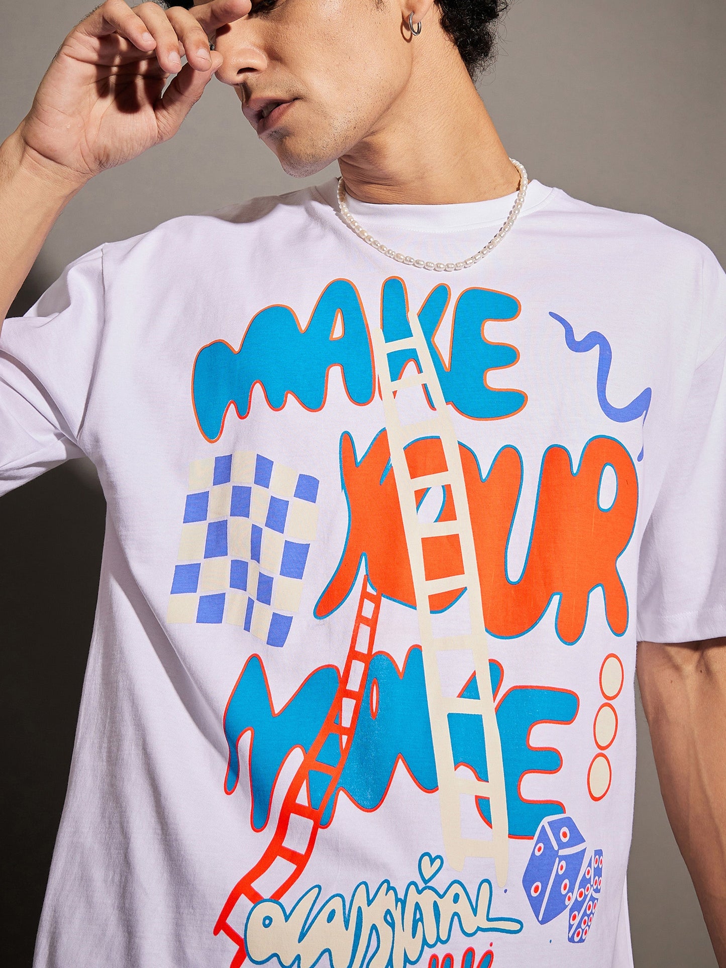 Unisex White MAKE YOUR Oversized T-Shirt