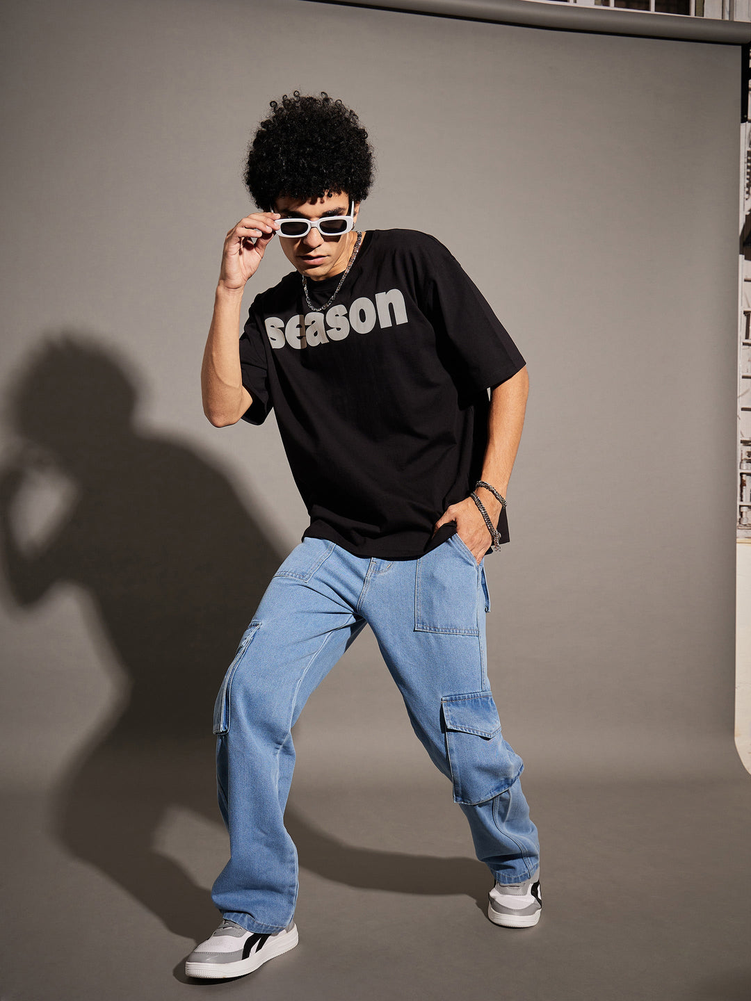 Unisex Black Season Oversized T-Shirt