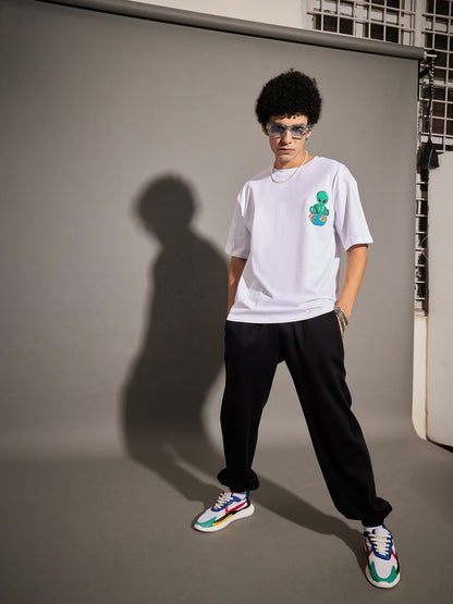 Unisex White ALIENS Oversized T-Shirt