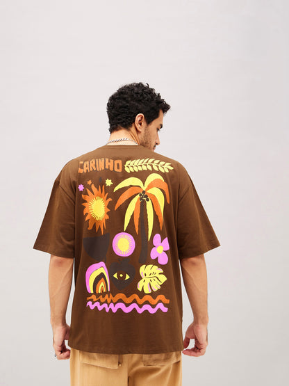 Unisex Brown CARINHO Oversized T-Shirt