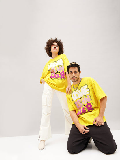 Unisex Yellow LOVE AIR Oversized T-Shirt