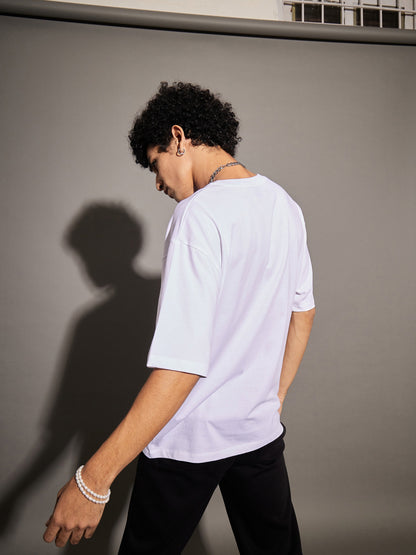 Unisex White LIVE Oversized T-Shirt