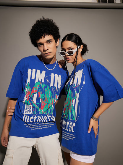 Unisex Navy I'M IN METAVERSE Oversized T-Shirt