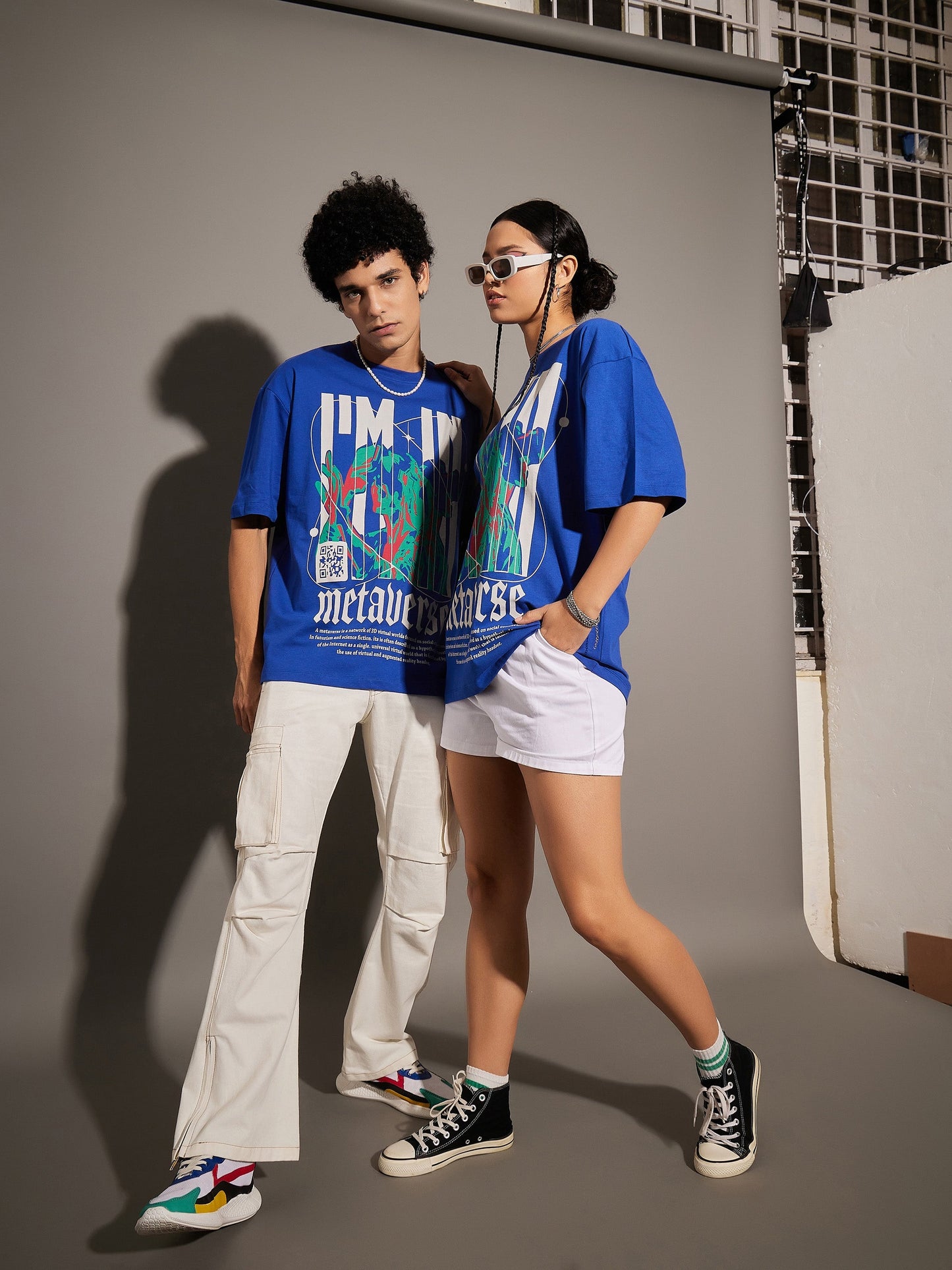 Unisex Navy I'M IN METAVERSE Oversized T-Shirt