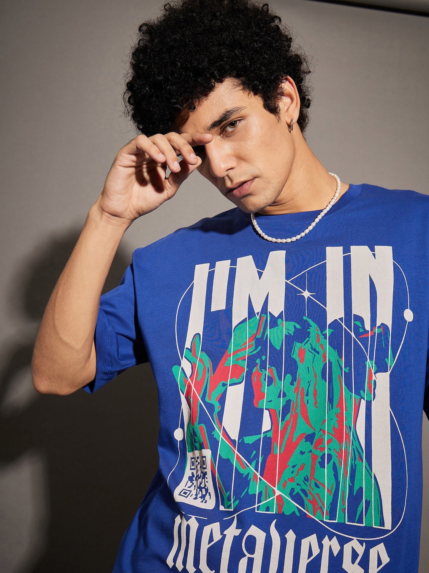 Unisex Navy I'M IN METAVERSE Oversized T-Shirt
