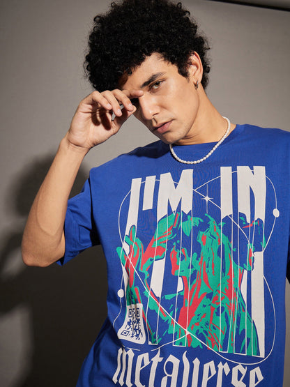 Unisex Navy I'M IN METAVERSE Oversized T-Shirt