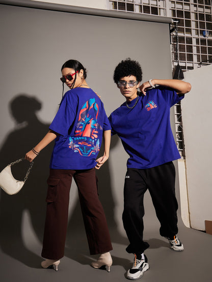 Unisex Blue Costa Rica Oversized T-Shirt