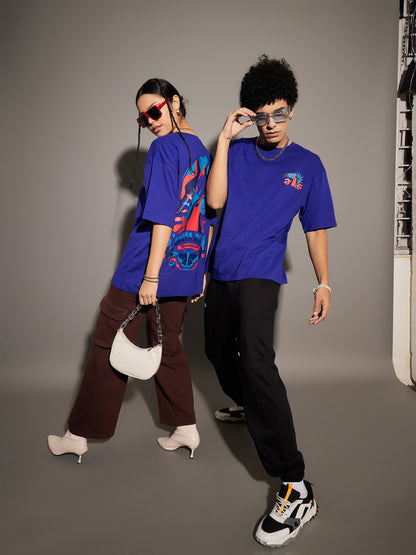 Unisex Blue Costa Rica Oversized T-Shirt