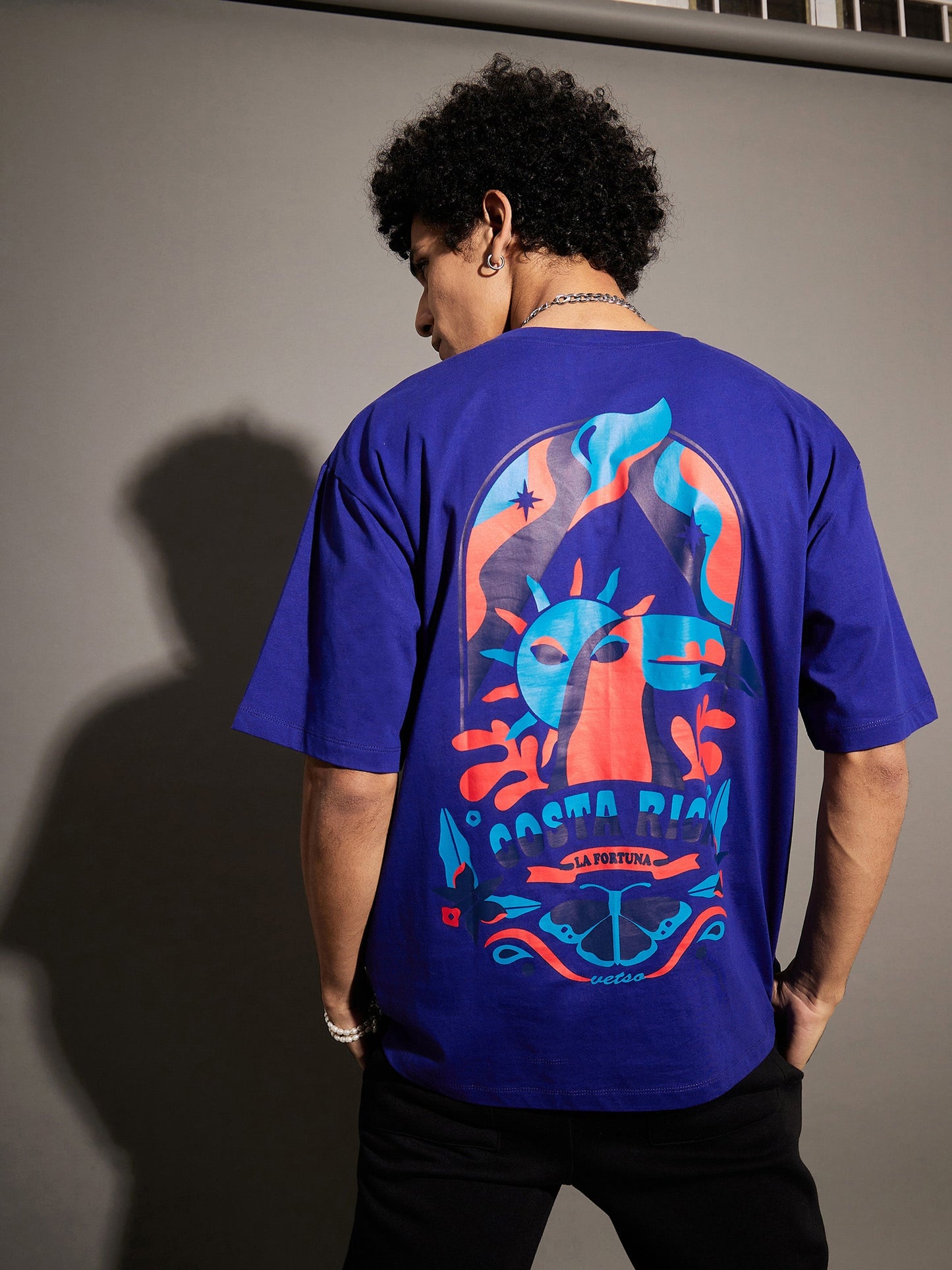 Unisex Blue Costa Rica Oversized T-Shirt