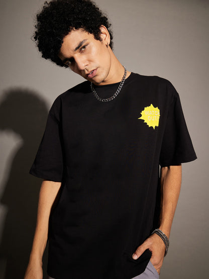 Unisex Black PEACE Oversized T-Shirt