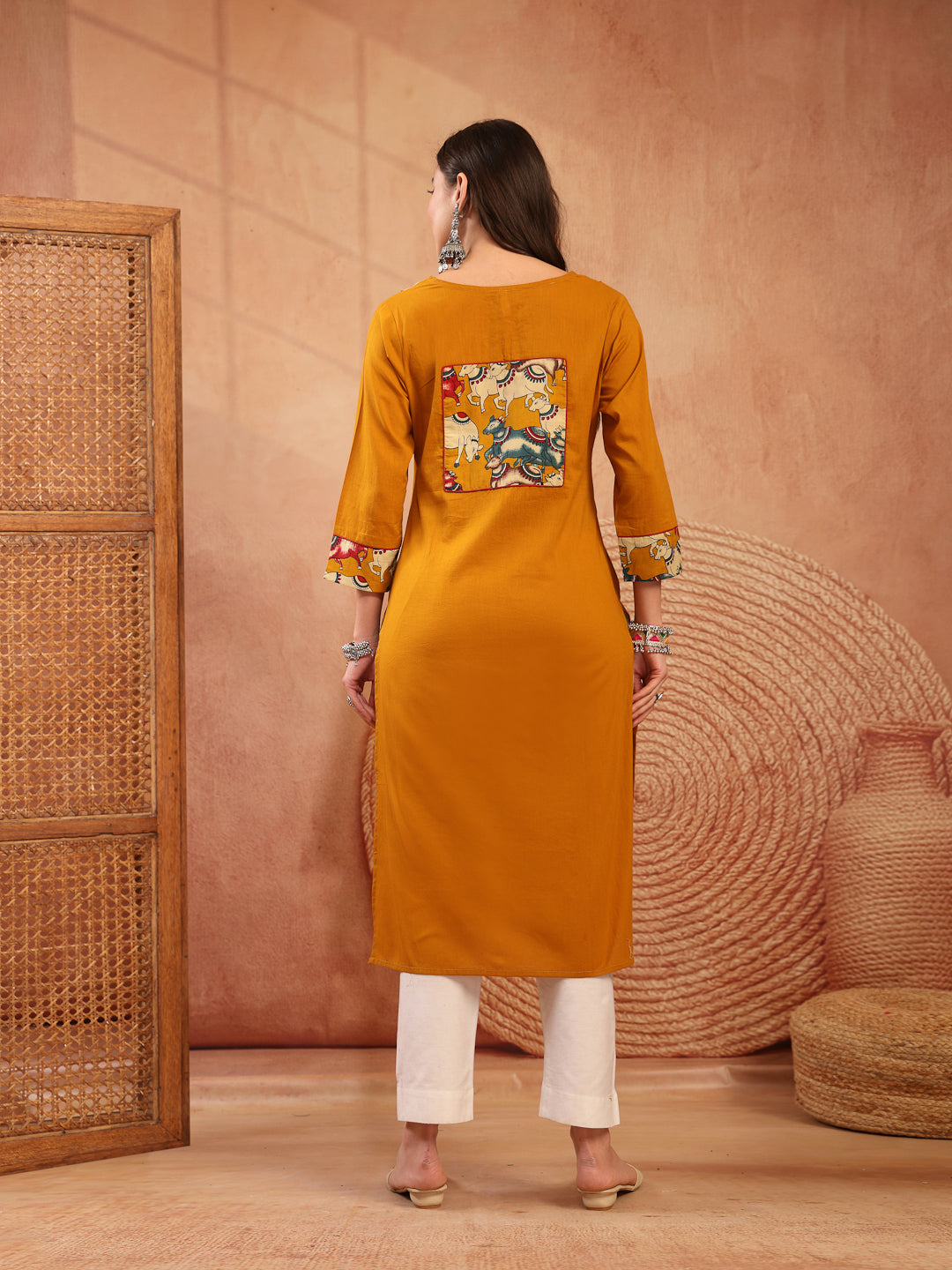 Solid Rayon Straight Kurta