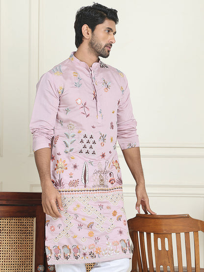 Floral Embroidered And Sequins Kurtas