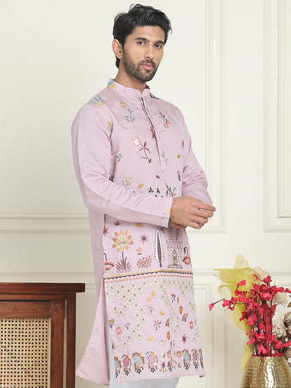 Floral Embroidered And Sequins Kurtas