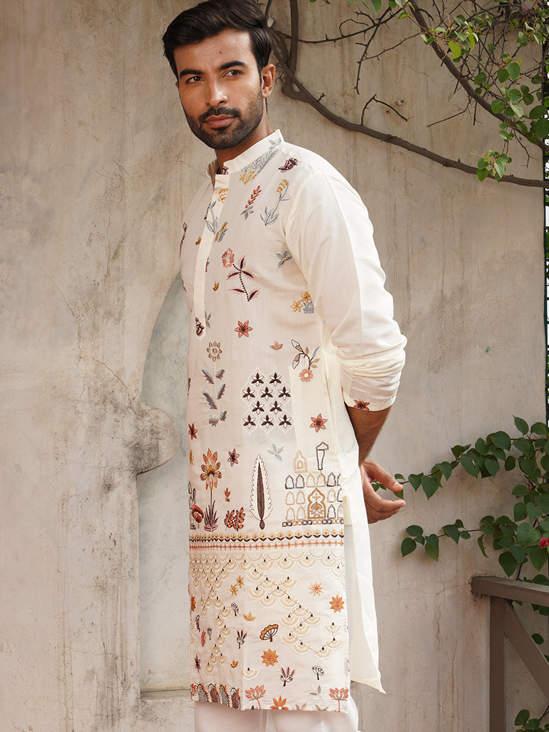 Floral Embroidered And Sequins Kurtas
