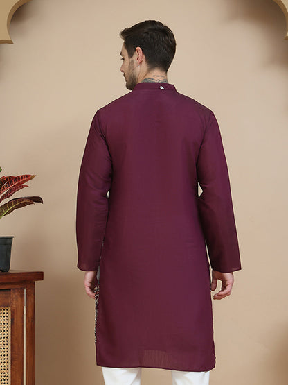 Floral Embroidered And Sequins Kurtas