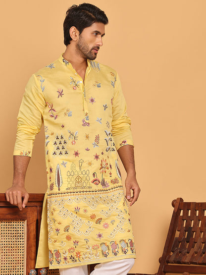 Floral Embroidered And Sequins Kurtas