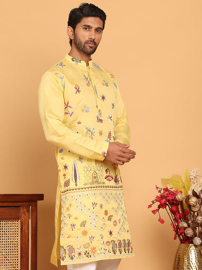 Floral Embroidered And Sequins Kurtas