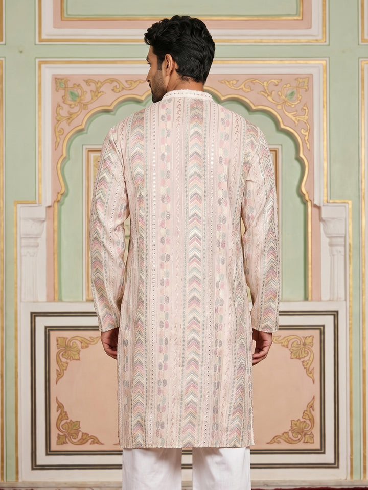 Embroidered And Sequins Kurtas For Men