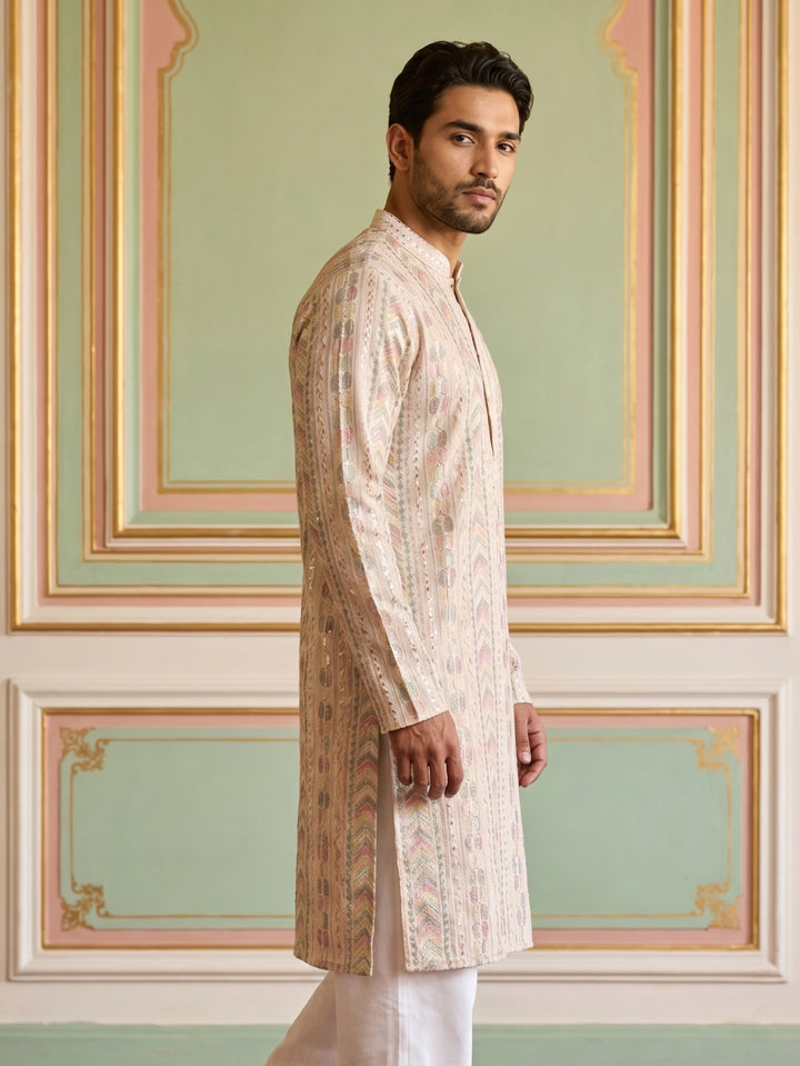 Embroidered And Sequins Kurtas For Men
