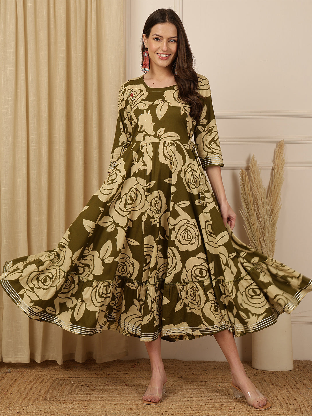 Floral Printed Anarkali Kurta