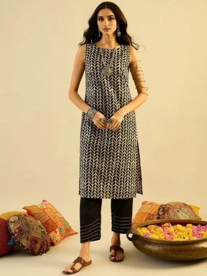 Floral Printed Straight Kurta