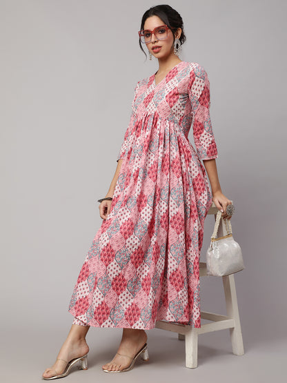 Printed Pure Cotton  Ethnic Dress Pant Set