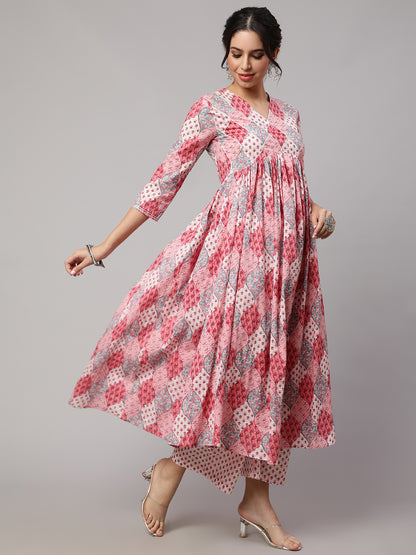 Printed Pure Cotton  Ethnic Dress Pant Set