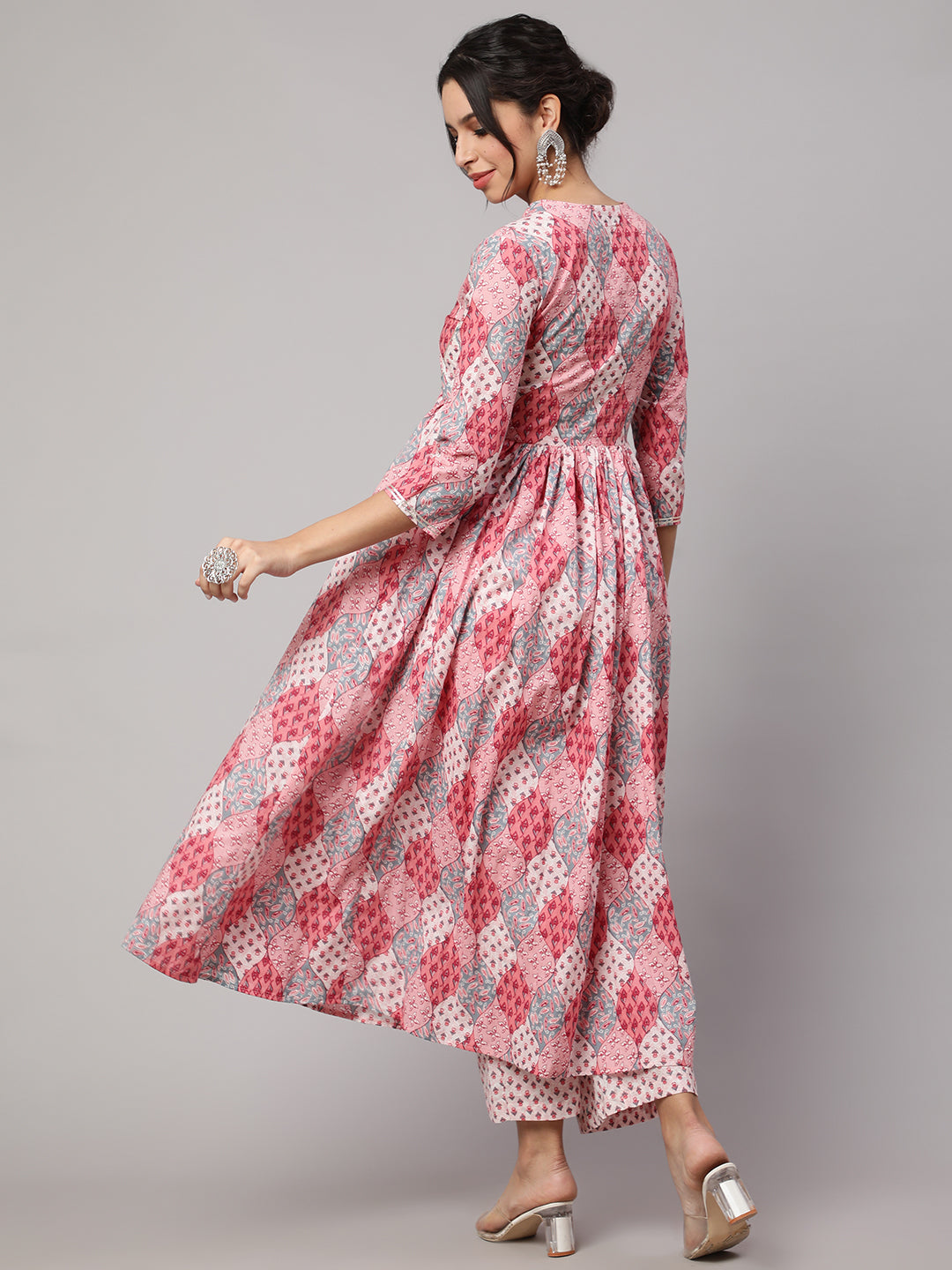 Printed Pure Cotton  Ethnic Dress Pant Set