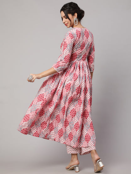 Printed Pure Cotton  Ethnic Dress Pant Set