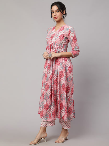 Printed Pure Cotton  Ethnic Dress Pant Set