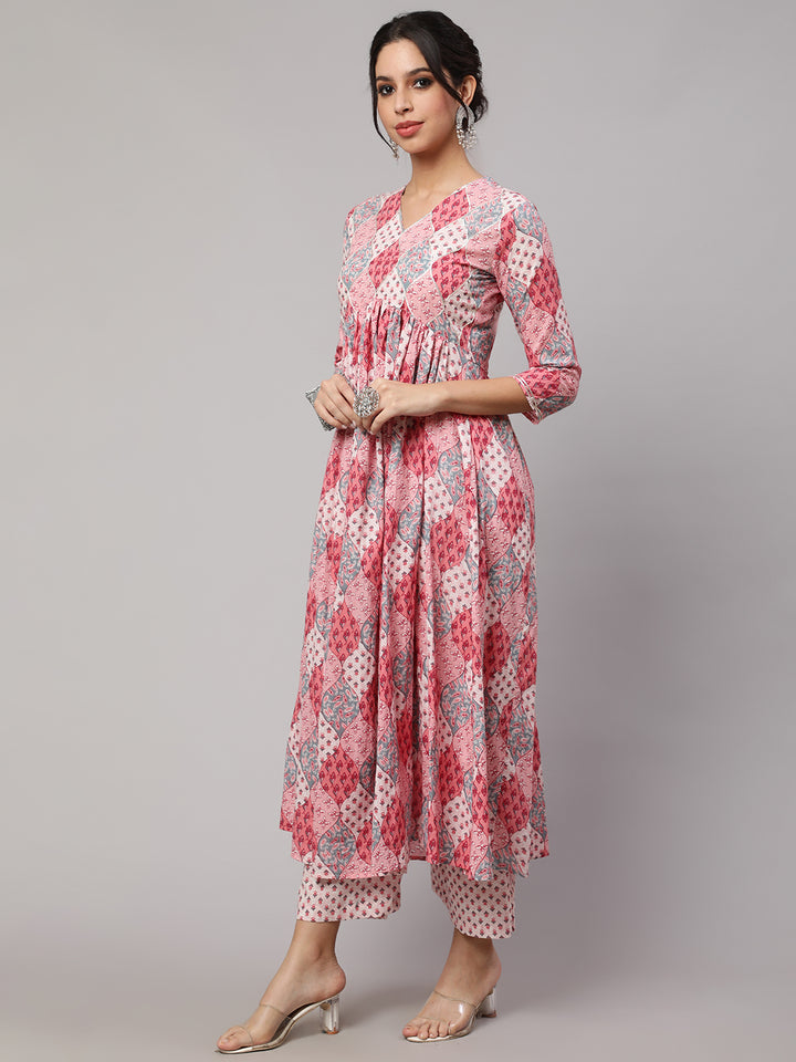 Printed Pure Cotton  Ethnic Dress Pant Set