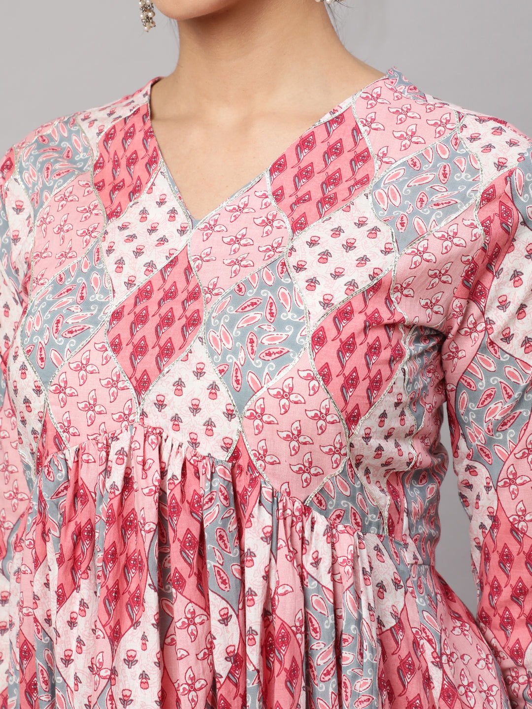 Printed Pure Cotton  Ethnic Dress Pant Set